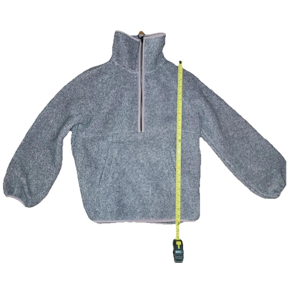 Madewell womens Fleece Half Zip Lavender Jacket S Sherpa Outdoor Barbie Cabin - Picture 7 of 9